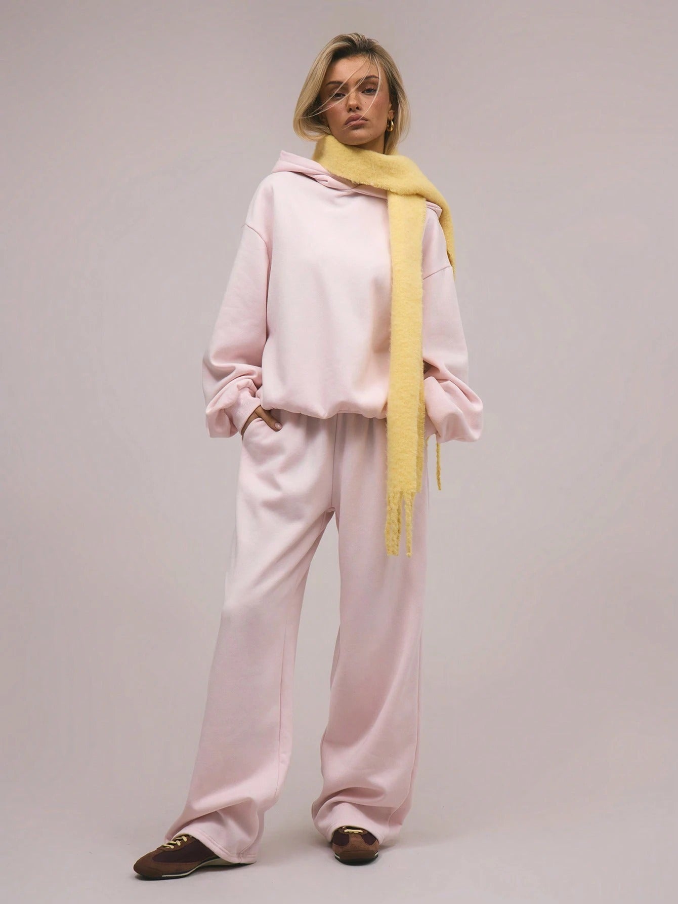 Oversized Wool Hooded Sweatshirt For Women