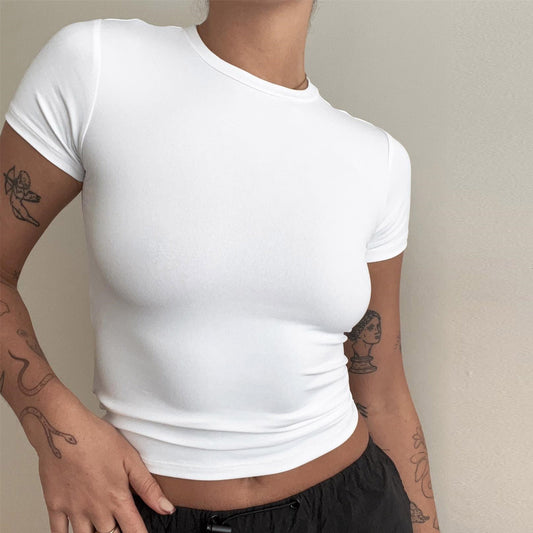 Everyday Essential Fitted Tee – Round Neck