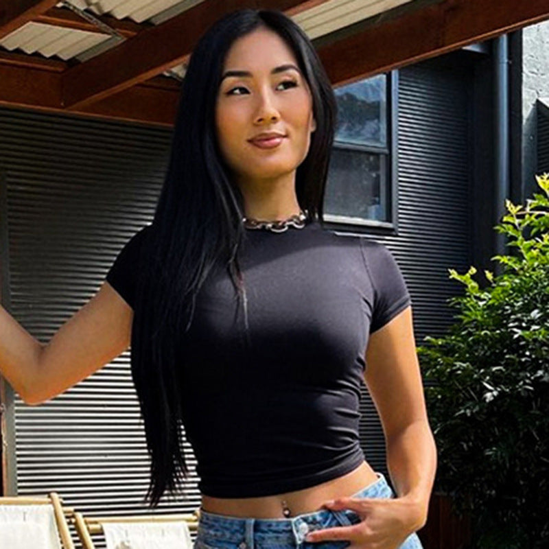 Essential Ribbed Crop Tee